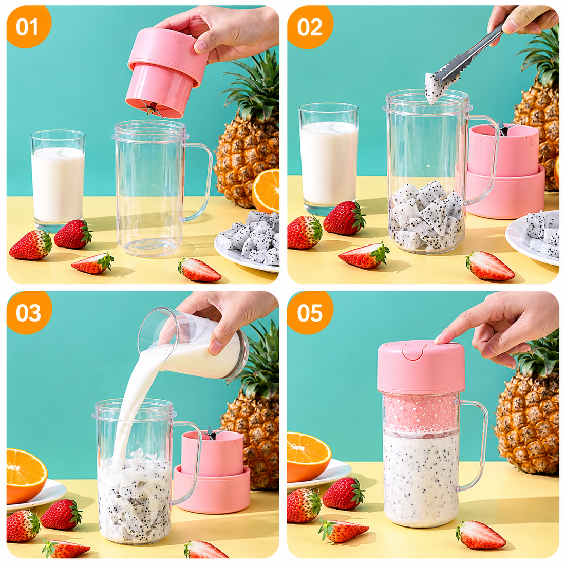 Portable Juicer Blender 6 blades 420ml